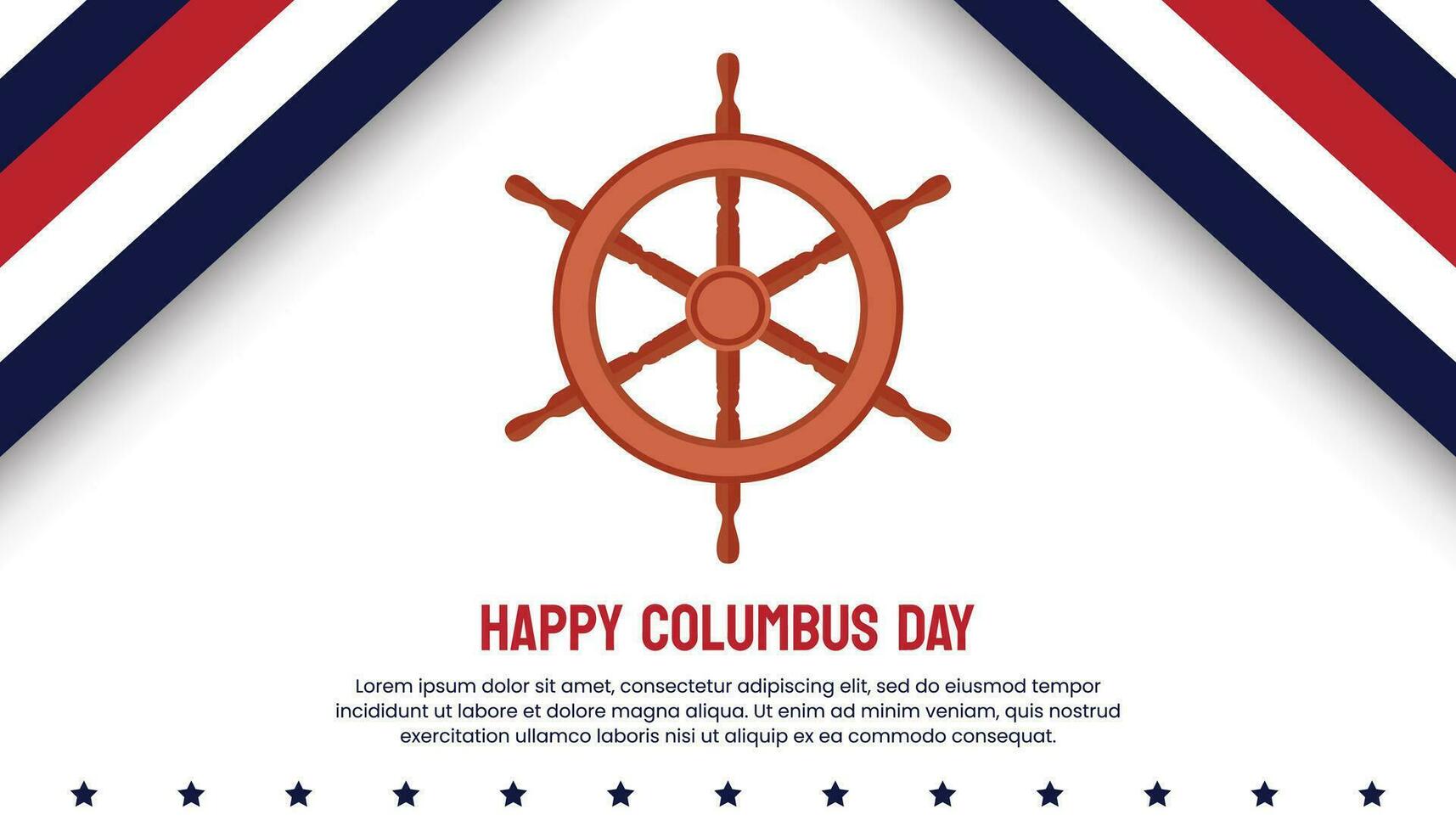 glücklich Kolumbus Tag Gruß Karte mit Schiffe Rad vektor