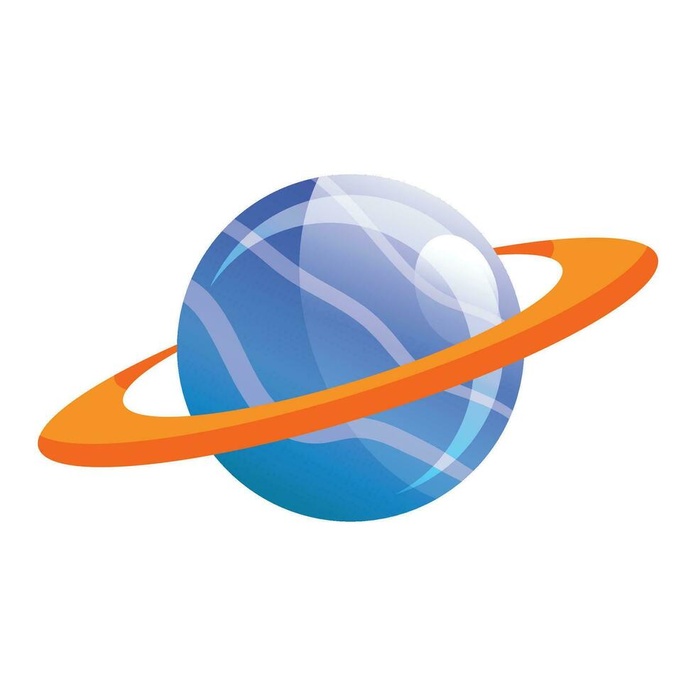 Vektor stilisiert Planet Saturn isoliert Karikatur Vektor Bild astronomisch Logo Bild Medien Glyphe Symbol