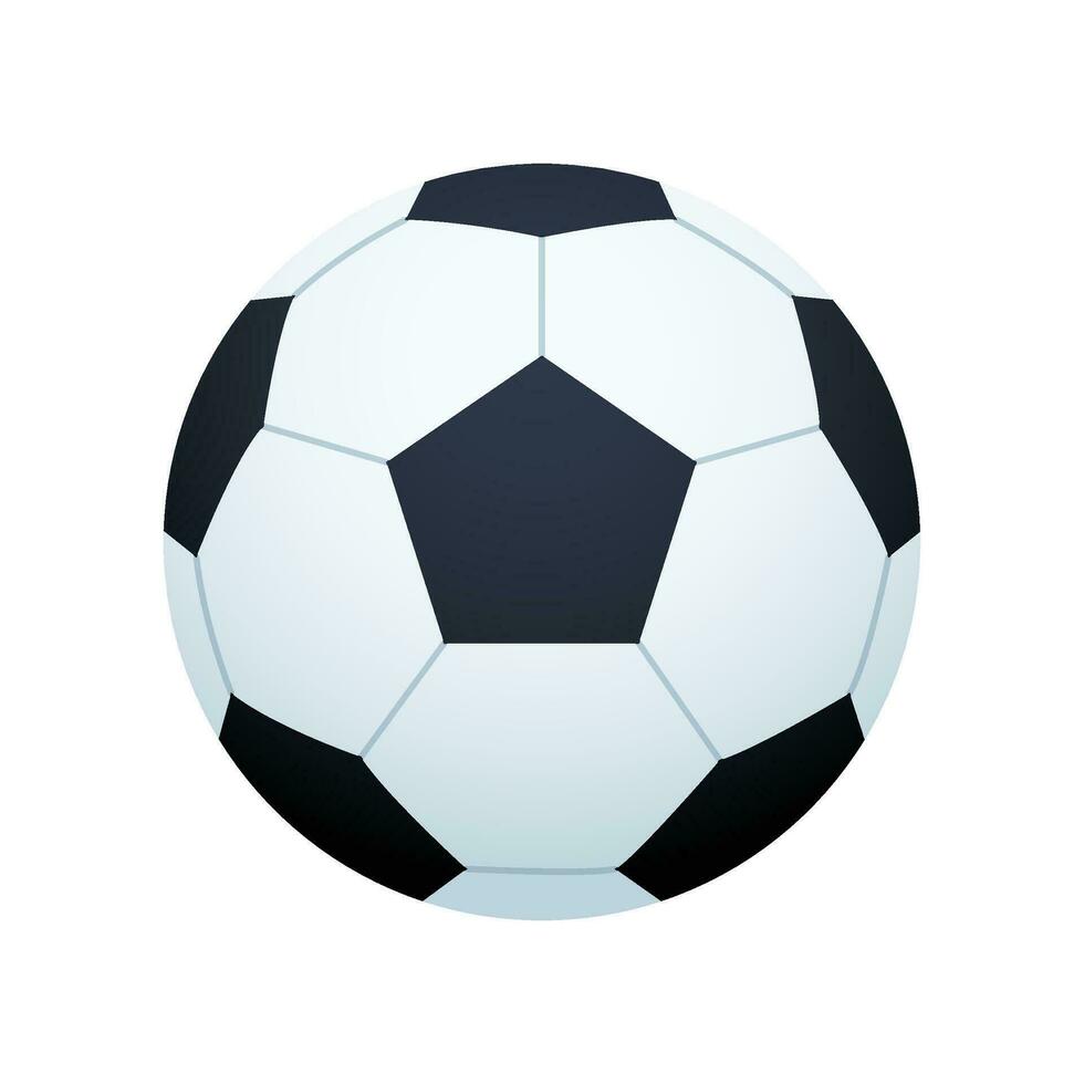 vektor fotboll boll realistisk vit svart bild