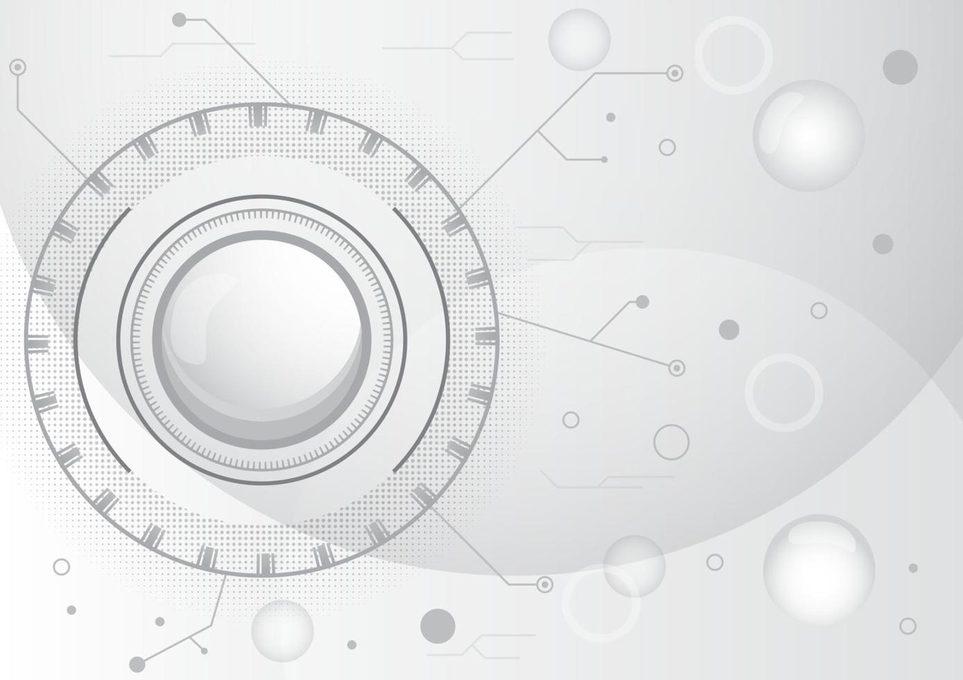 weißer Kreis. abstrakter futuristischer Technologiehintergrund vektor