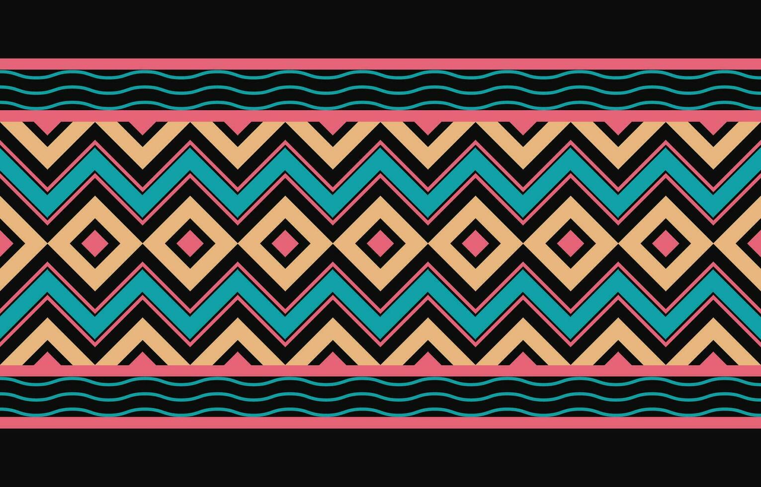 etnisk abstrakt ikat konst. aztec prydnad skriva ut. geometrisk etnisk mönster sömlös Färg orientalisk. design för bakgrund ,ridå, matta, tapet, Kläder, omslag, batik, vektor illustration.