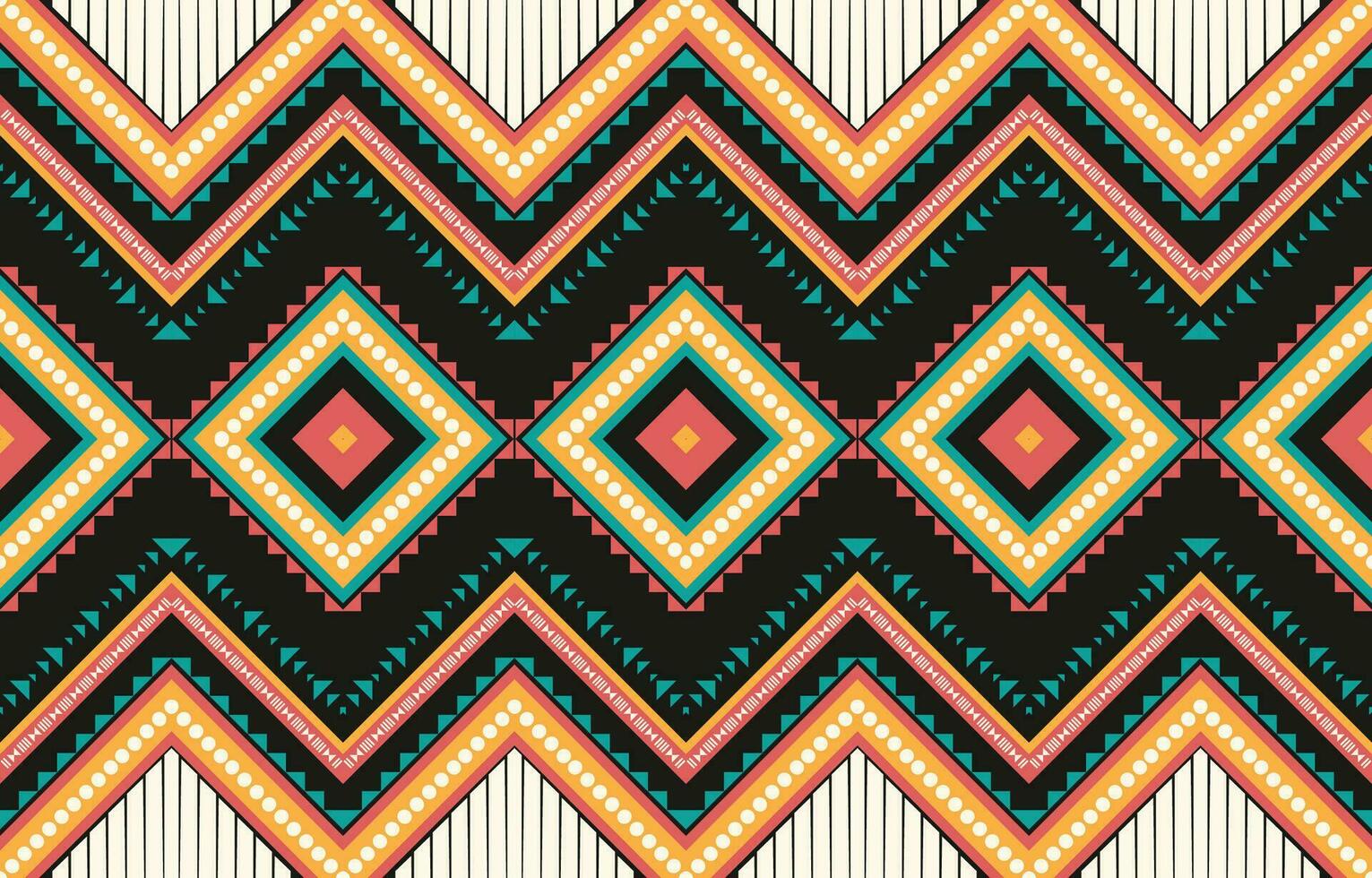 ethnisch abstrakt Ikat Kunst. aztekisch Ornament drucken. geometrisch ethnisch Muster nahtlos Farbe orientalisch. Design zum Hintergrund ,Vorhang, Teppich, Hintergrund, Kleidung, Verpackung, Batik, Vektor Illustration.