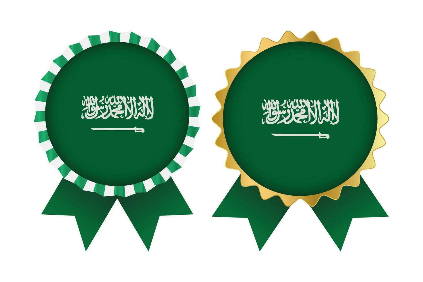 Vektor Medaille einstellen Designs von Saudi Arabien Vorlage