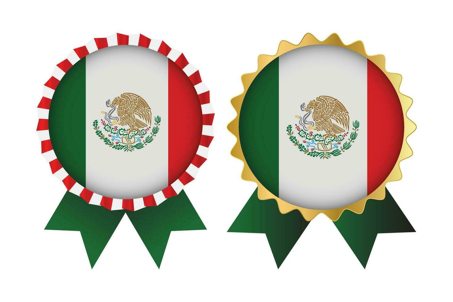 Vektor Medaille einstellen Designs von Mexiko Vorlage
