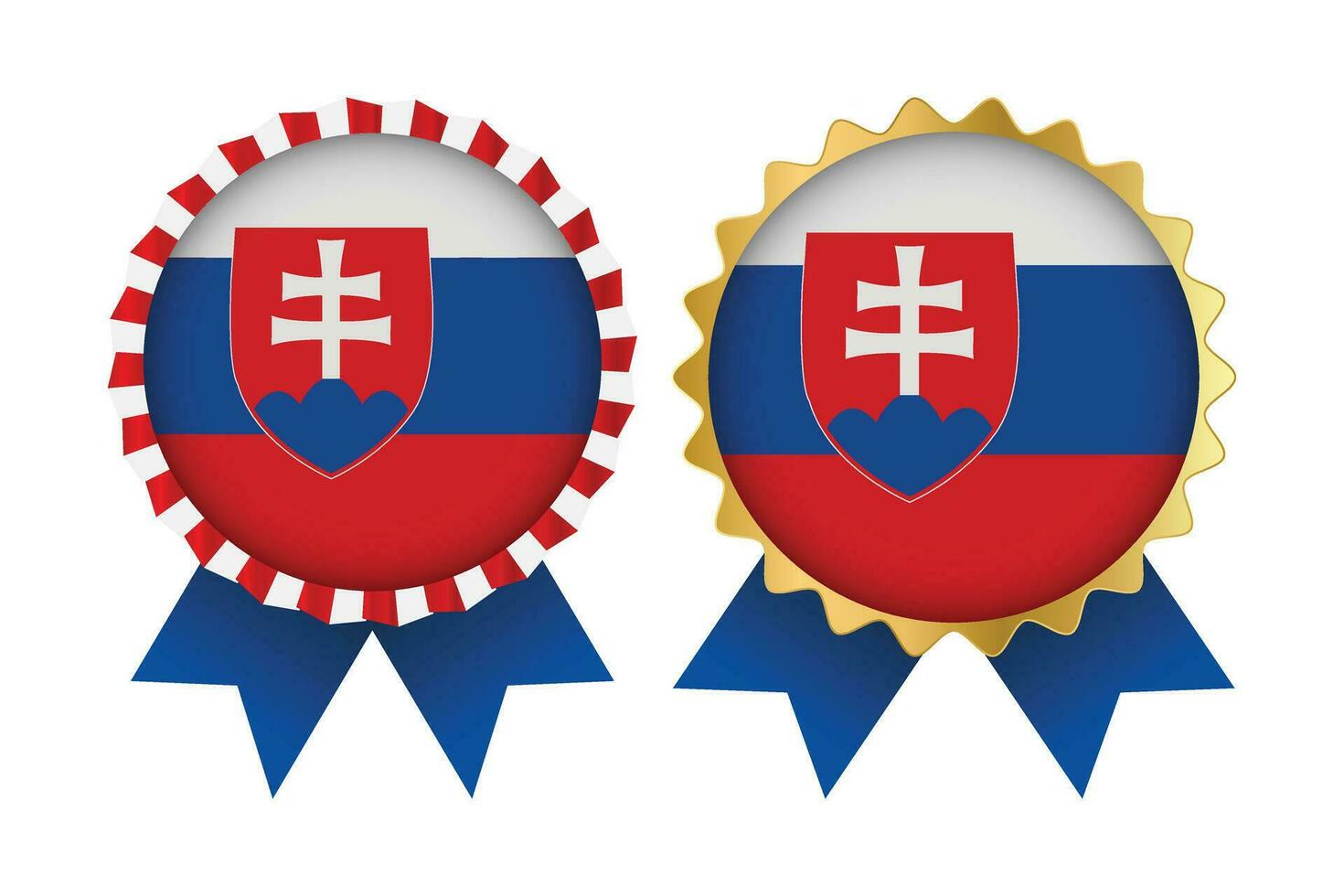 Vektor Medaille einstellen Designs von Slowakei Vorlage