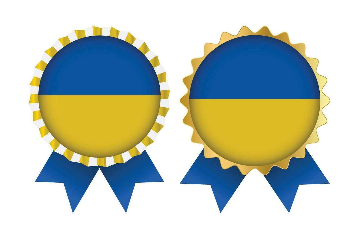 Vektor Medaille einstellen Designs von Ukraine Vorlage