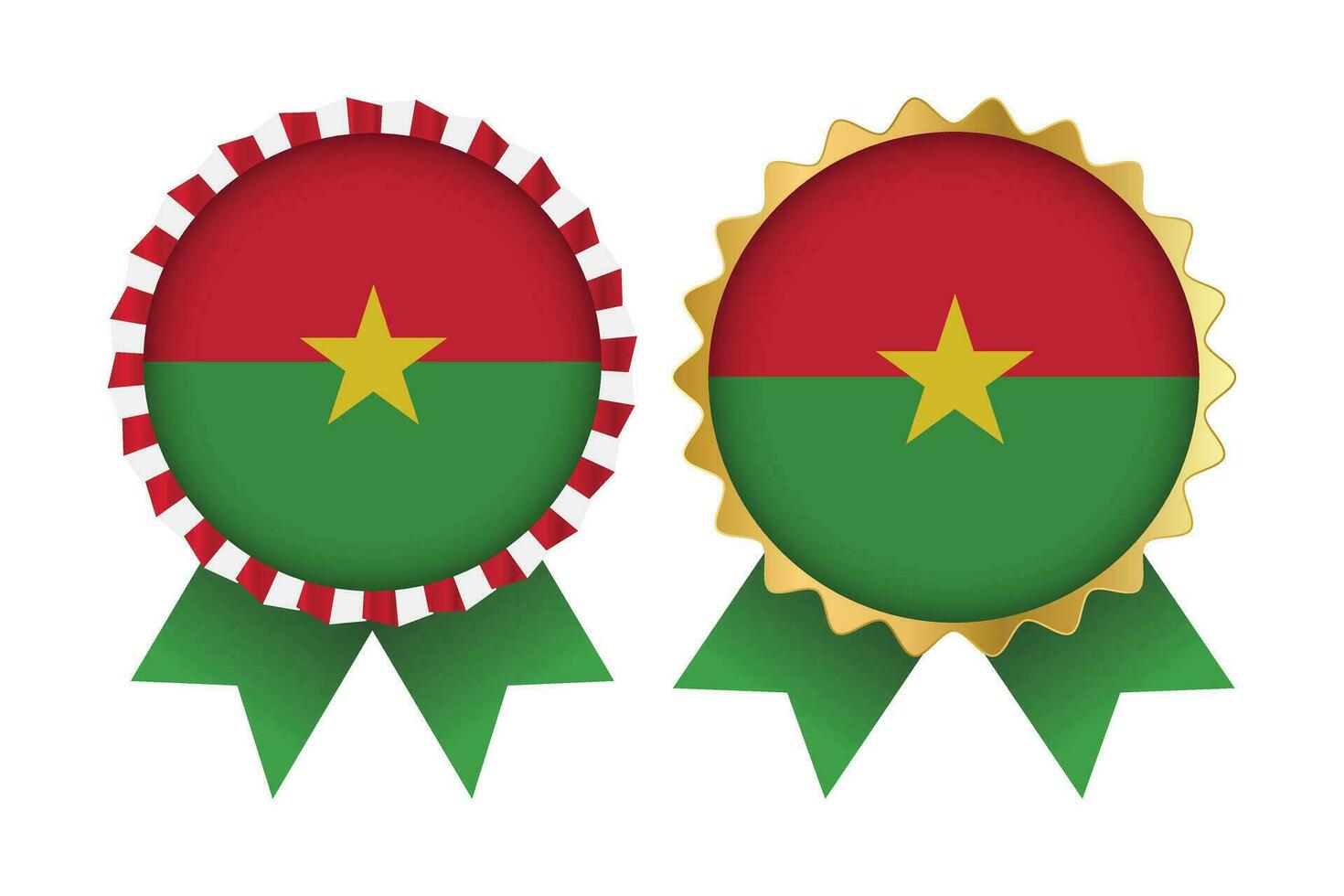 Vektor Medaille einstellen Designs von Burkina Faso Vorlage