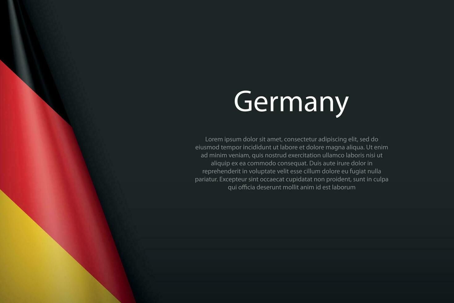 National Flagge Deutschland isoliert auf Hintergrund mit Copyspace vektor