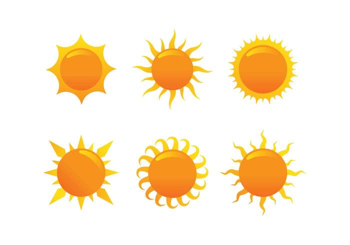 Sun Clipart Set Vector