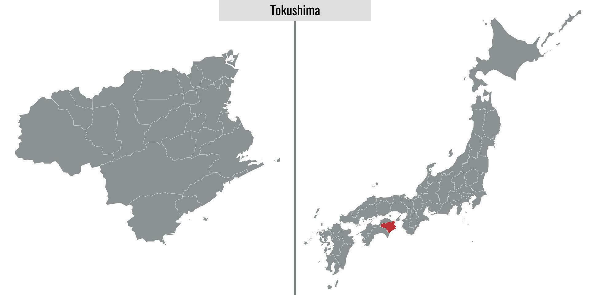 Karta prefektur av japan vektor