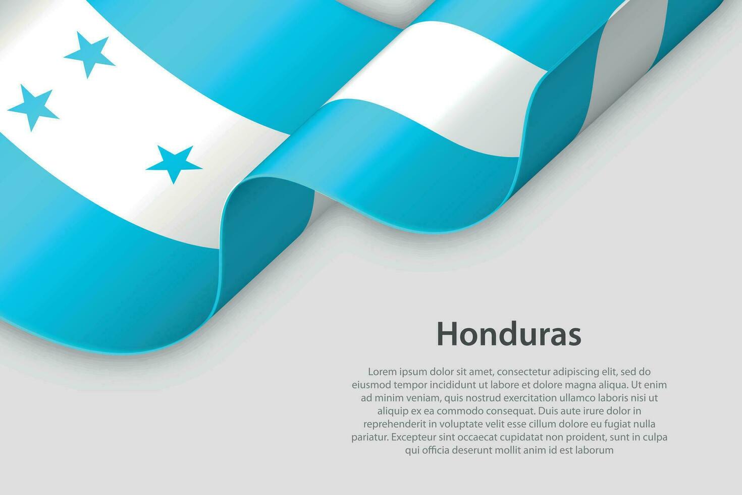 3d band med nationell flagga honduras isolerat på vit bakgrund vektor