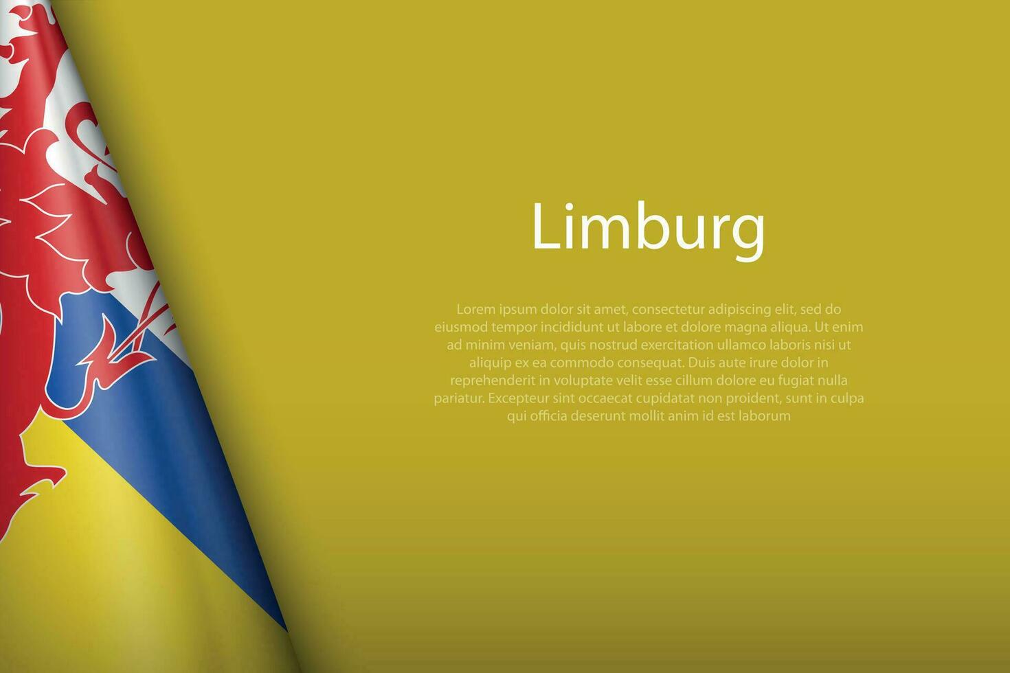 flagga limburg, stat av Nederländerna, isolerat på bakgrund med copy vektor