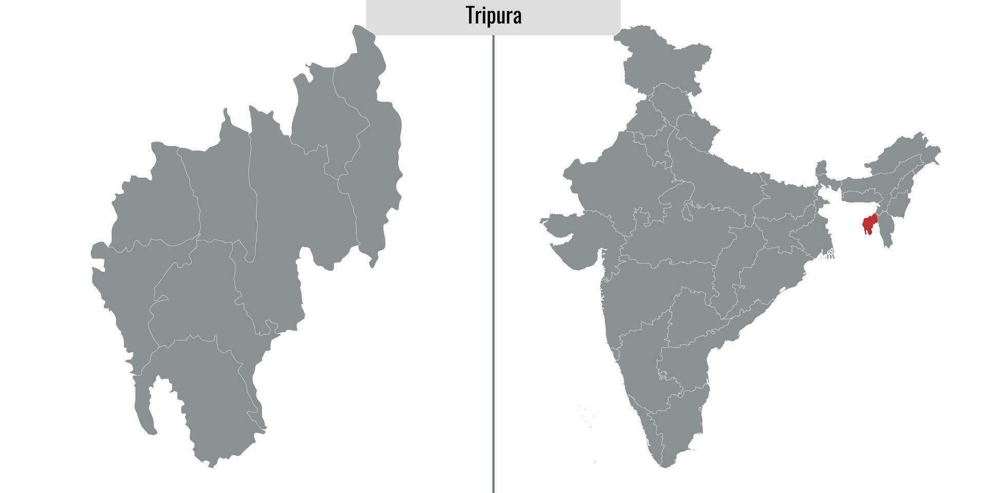Karta stat av Indien vektor