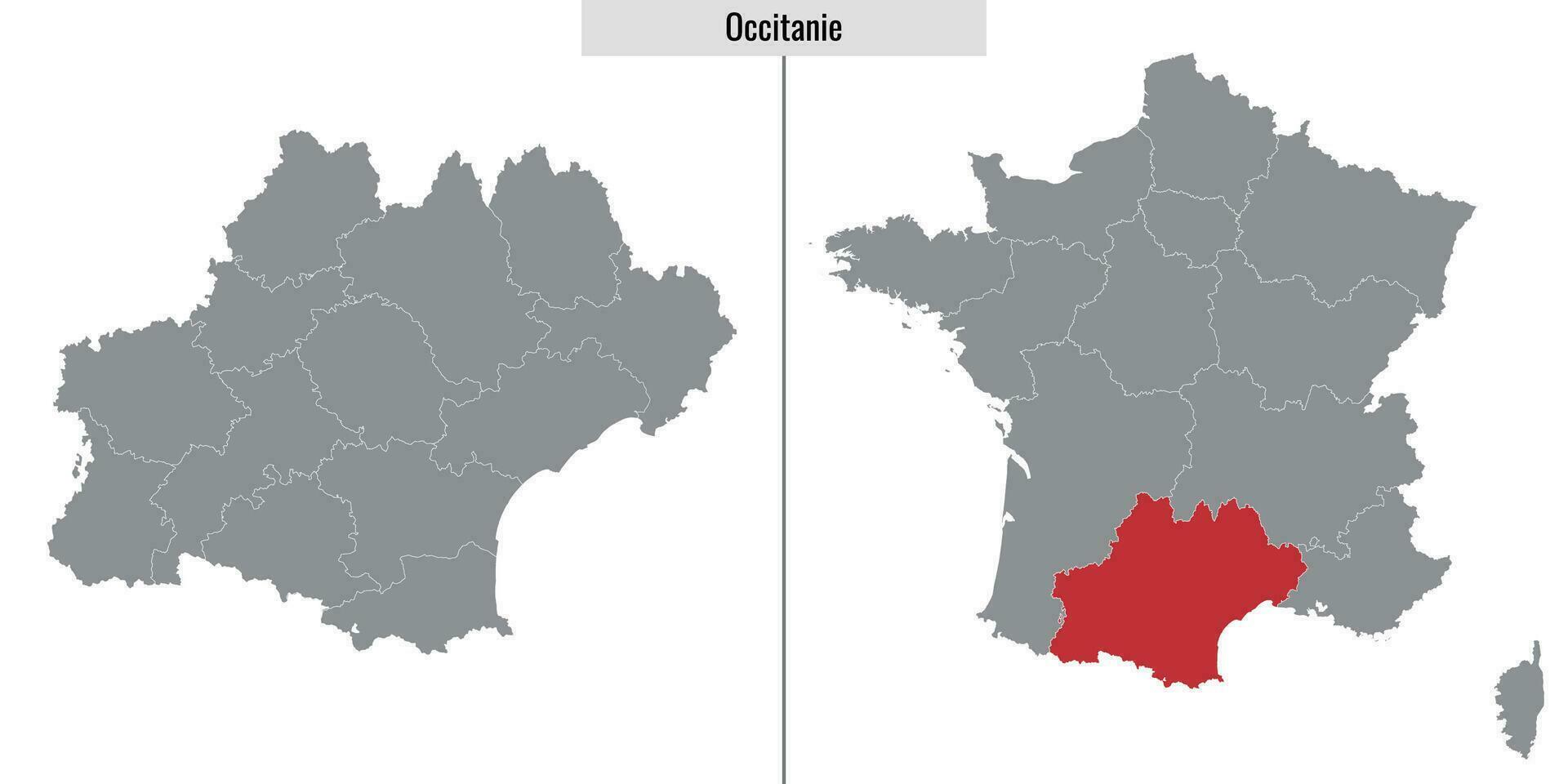 Karta område av Frankrike vektor