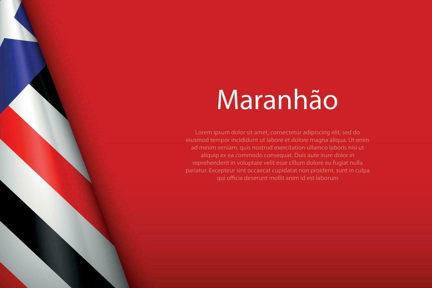 flagga maranhao, stat av Brasilien, isolerat på bakgrund med copy vektor