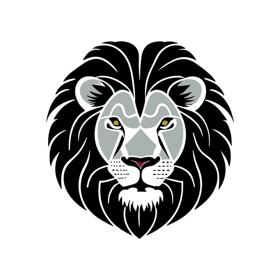 lejon huvud platt design vektor ikon. mall för logotyp