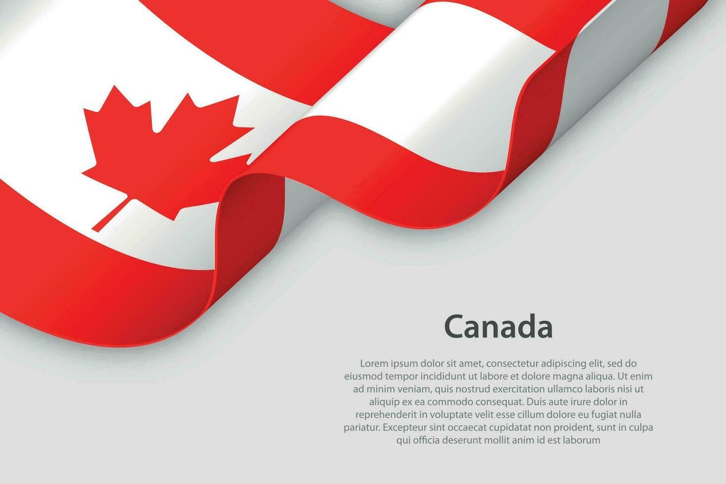 3d Band mit National Flagge Kanada isoliert auf Weiß Hintergrund vektor