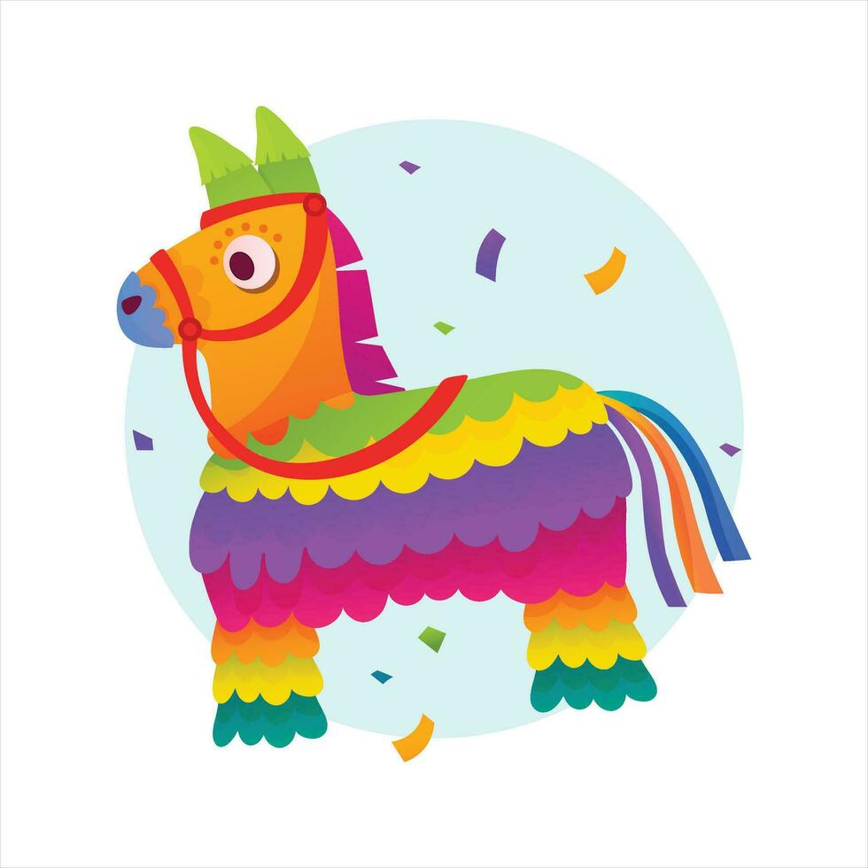 Mexikaner Pinata Esel bunt Vektor Illustration