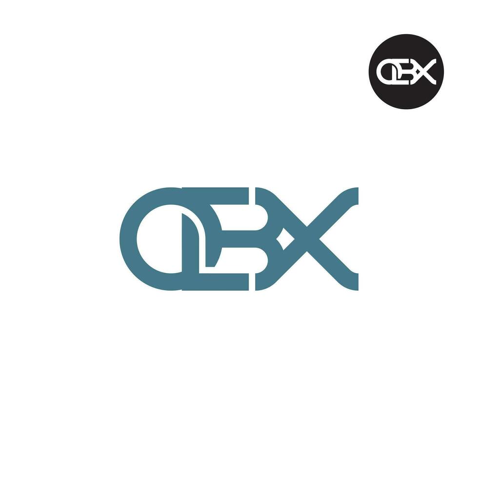 Brief obx Monogramm Logo Design vektor