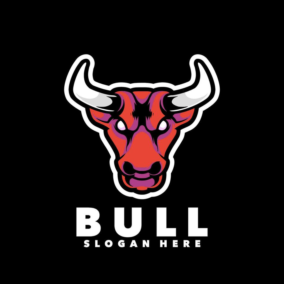 bull maskot logotyp vektor