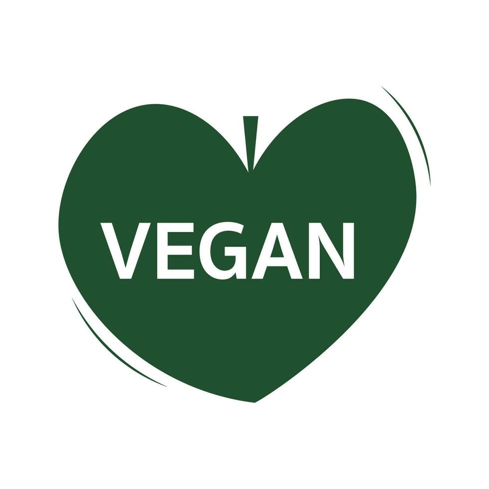 vegan älskare monogram logotyp, platt design vektor