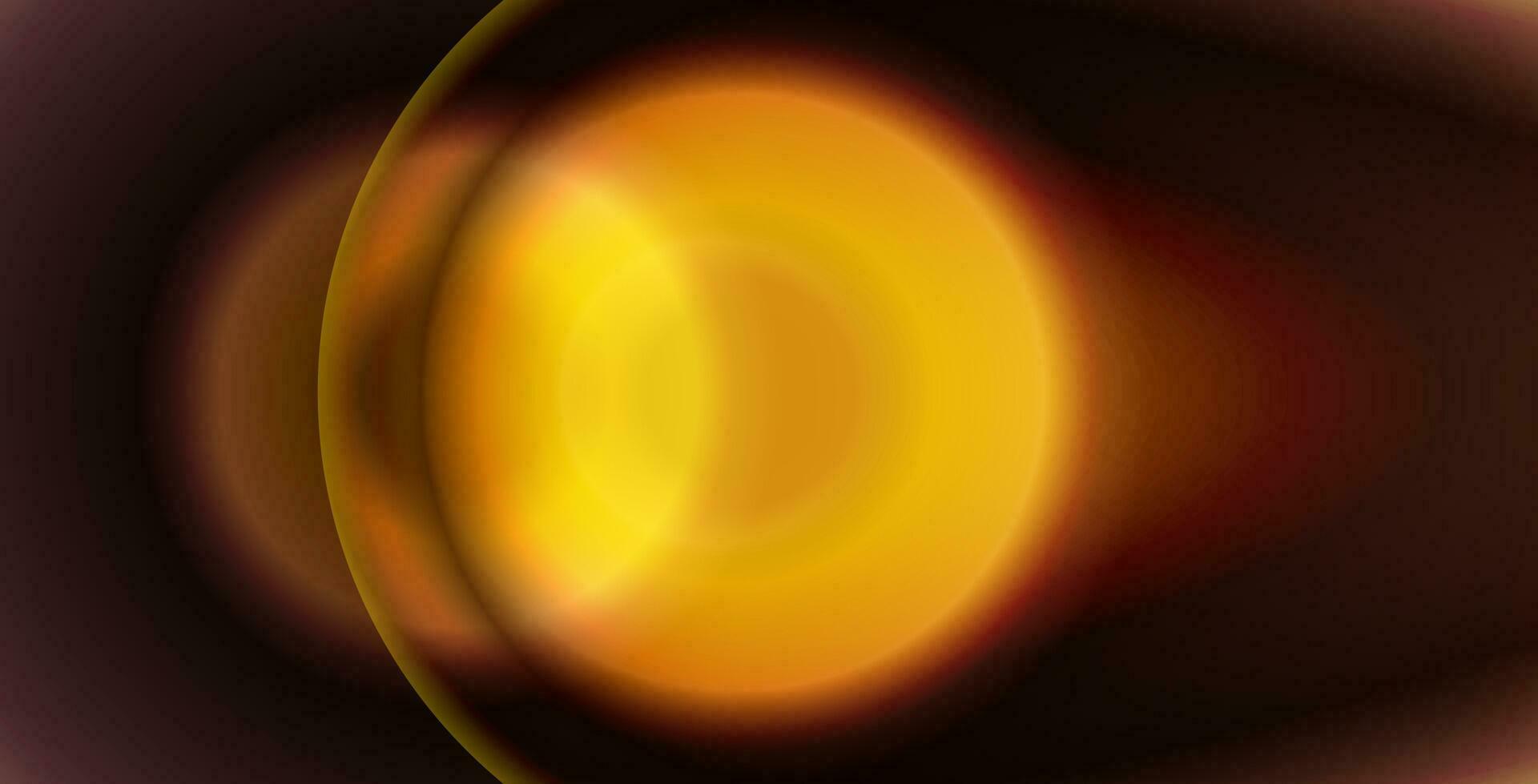 Kollision von zwei Planeten im äußere Raum beim hoch Geschwindigkeit. Fantastisch Hintergrund mit abstrakt Orange Komet Schatten Wirkung. Vektor Illustration