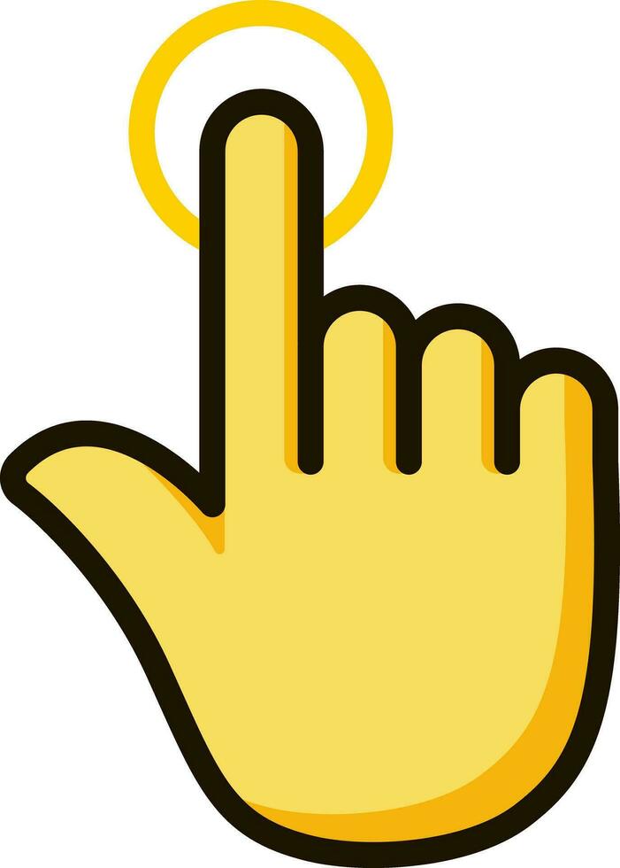 klicken Finger Symbol Emoji Aufkleber vektor