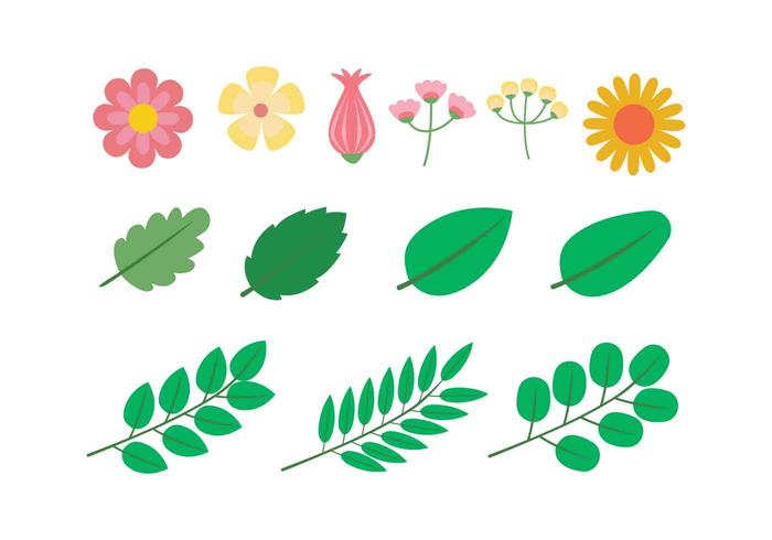 Blume Clipart-gesetzte Vektor-Illustration vektor