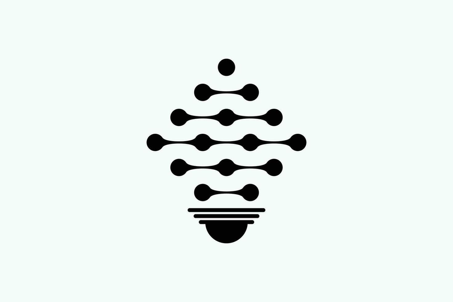 teknologi logotyp deisgn med lampa begrepp vektor