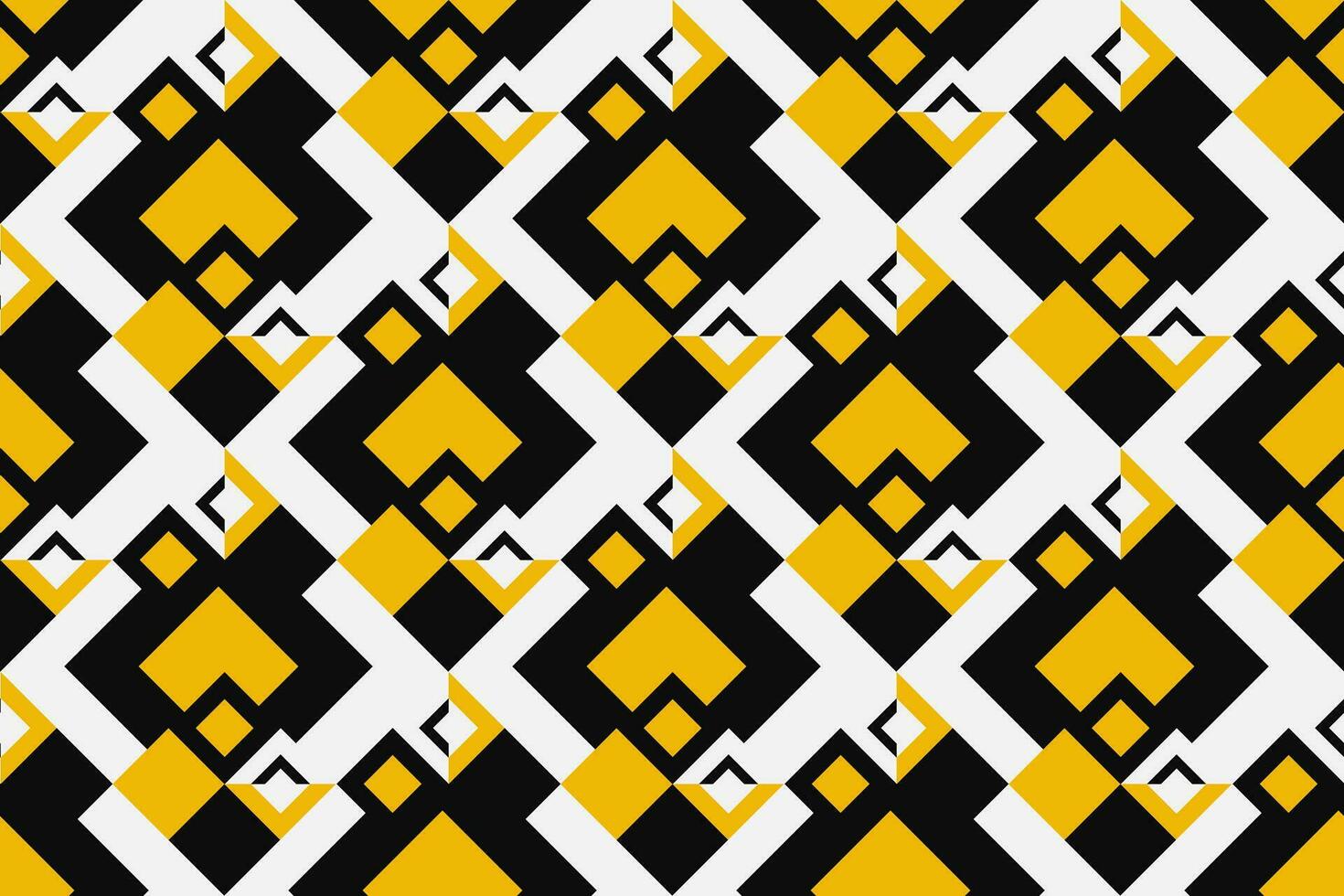 modern Bauhaus nahtlos Muster im geometrisch Formen. geometrisch Schwarz, Gelb und Weiß Banner. vektor