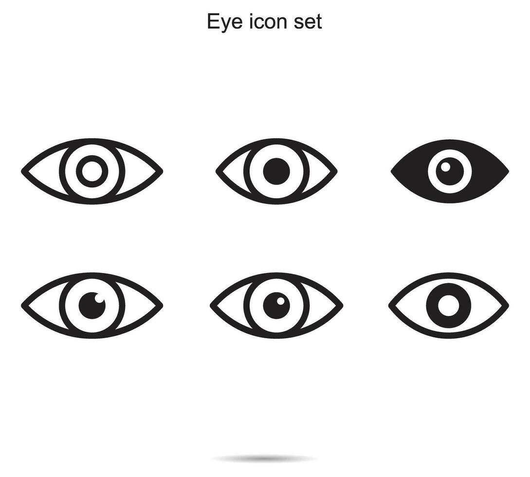 Auge Symbol Satz, Vektor Illustration.