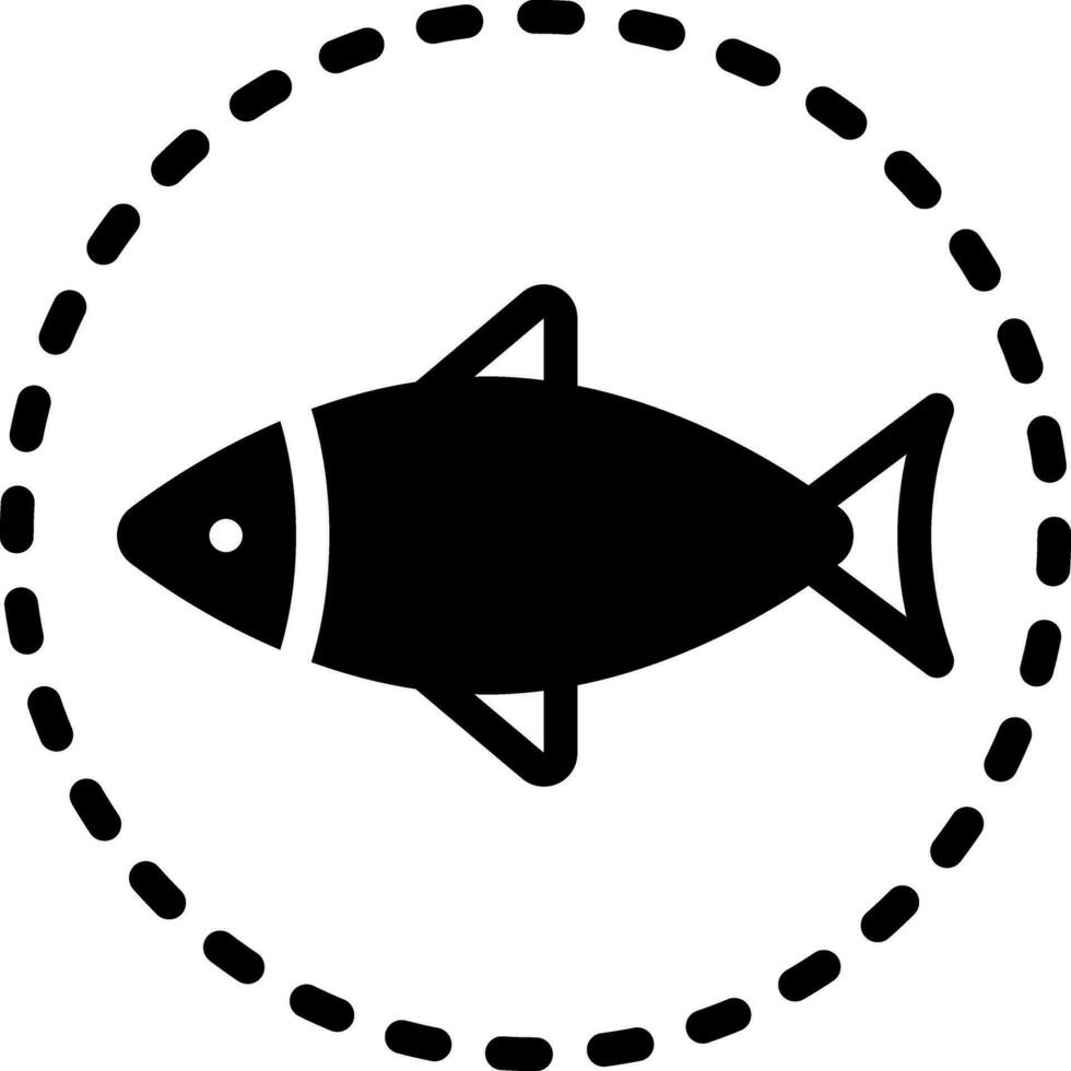 fast ikon för skaldjur vektor