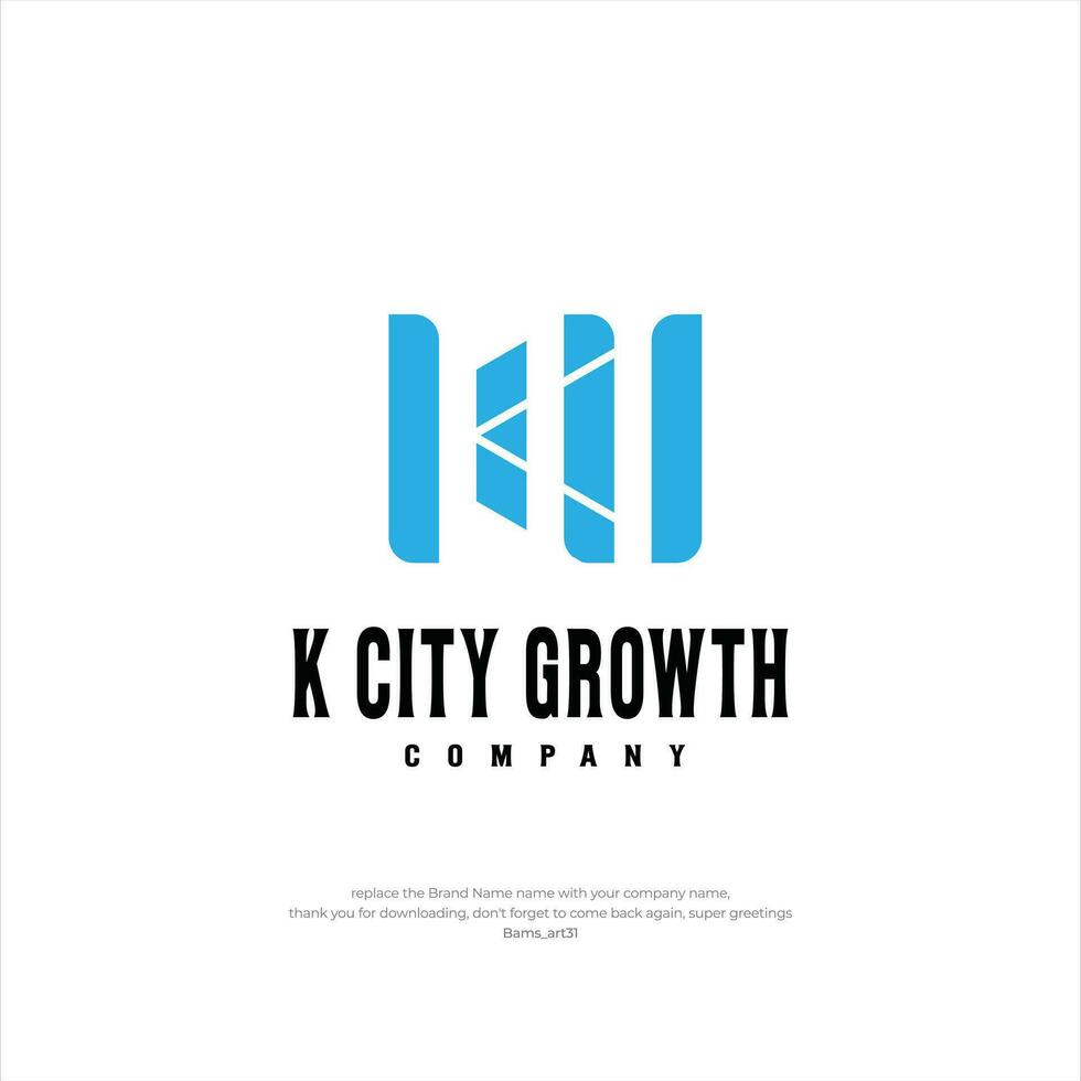 k Stadt Wachstum Brief k Logo vektor Logo Vorlage Illustration Design