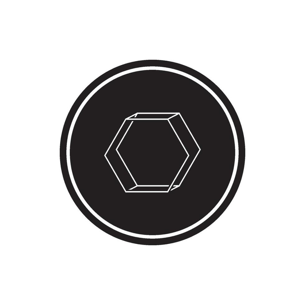 Hexagon 3d Symbol Vektor