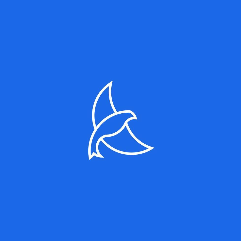 fågel linje konst. enkel minimalistisk logotyp design inspiration. vektor illustration.