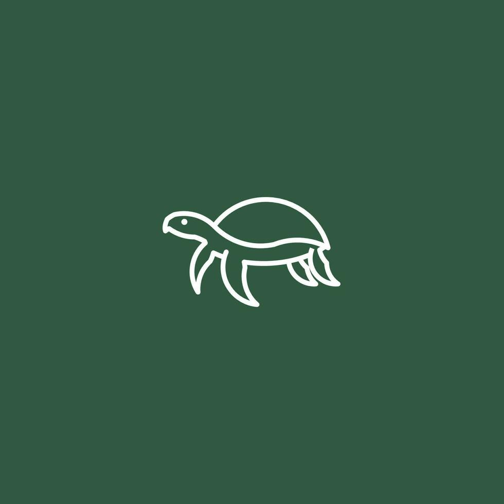 hav sköldpadda linje konst. enkel minimalistisk logotyp design inspiration. vektor illustration.