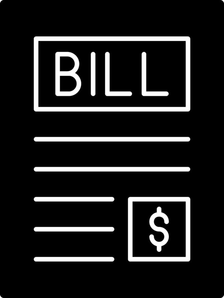 Bill-Vektor-Icon-Design vektor