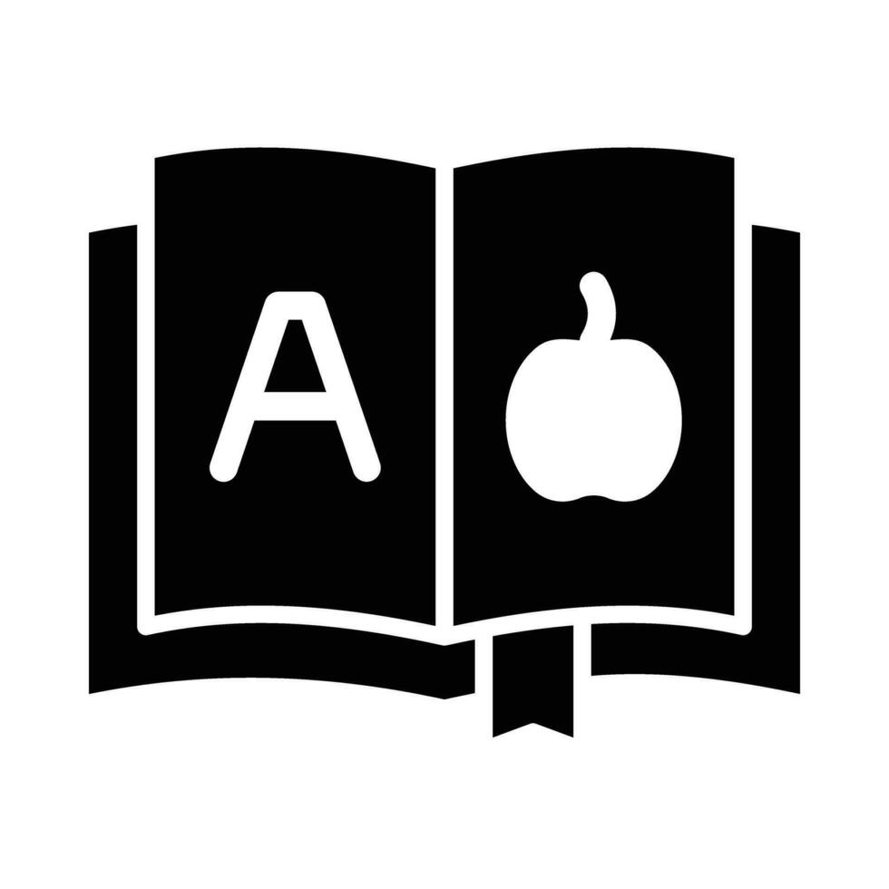 Kinder Buch Vektor Glyphe Symbol zum persönlich und kommerziell verwenden.