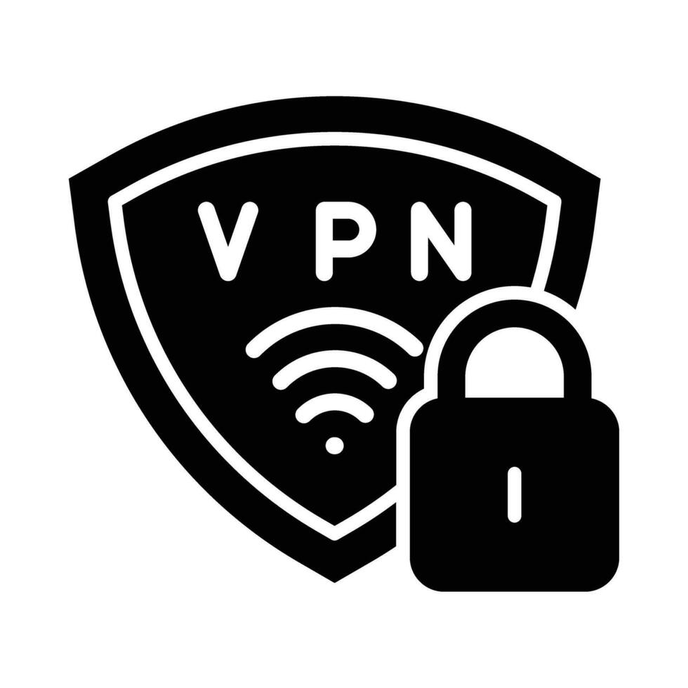 vpn vektor glyf ikon för personlig och kommersiell använda sig av.