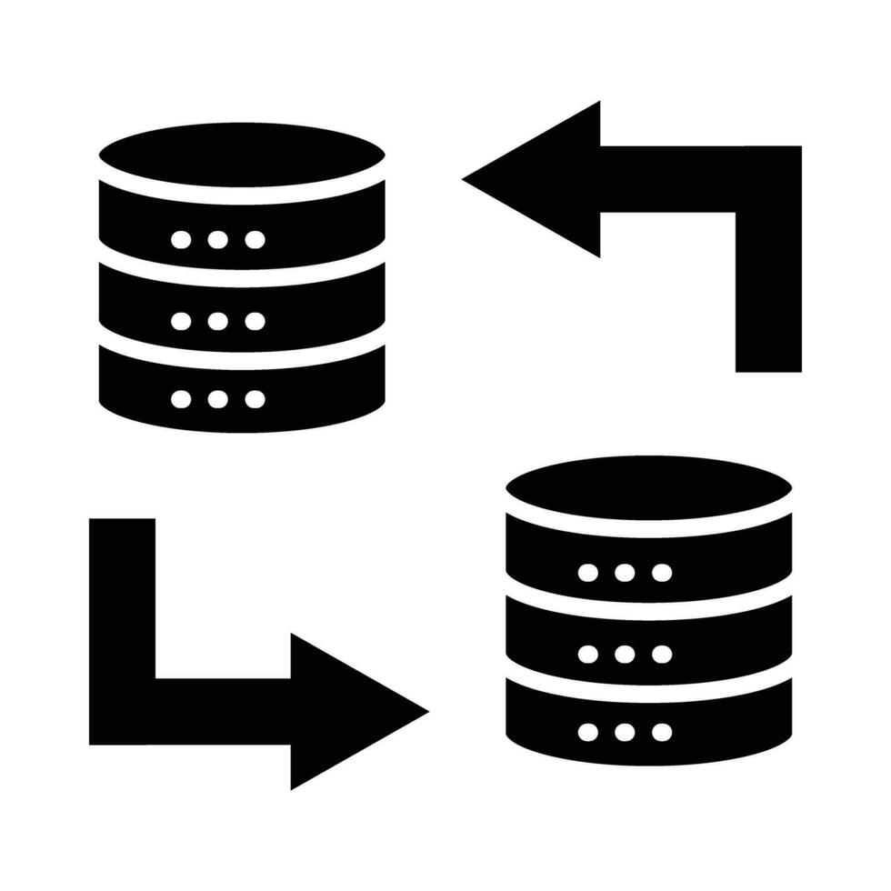 Daten Transfer Vektor Glyphe Symbol zum persönlich und kommerziell verwenden.