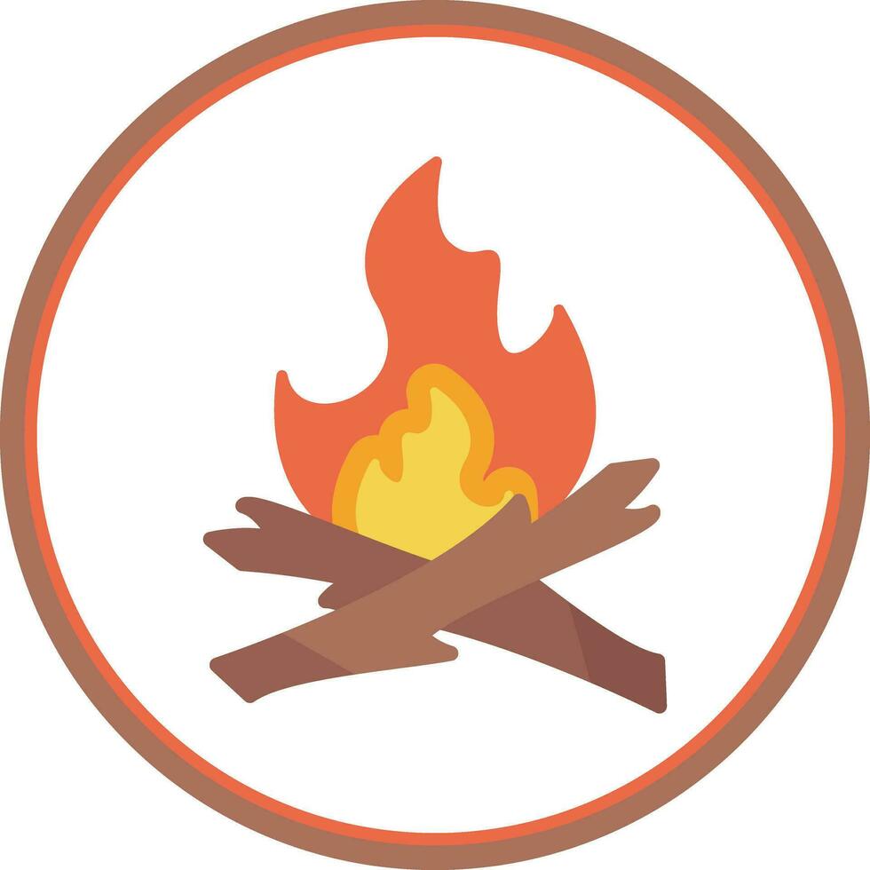 Lagerfeuer-Vektor-Icon-Design vektor