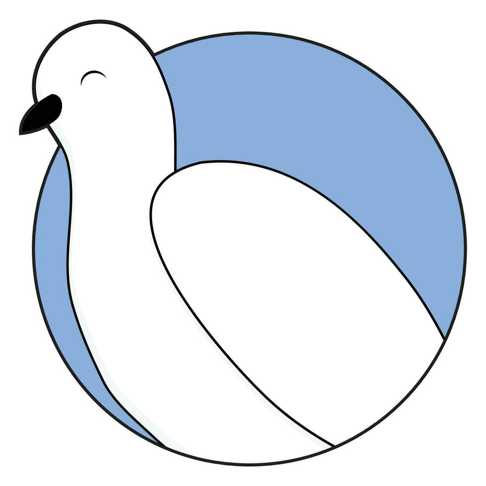 Weiß Taube Aufkleber Symbol. Vogel Taube fliegend, Frieden Taube, Vektor Taube isoliert Illustration