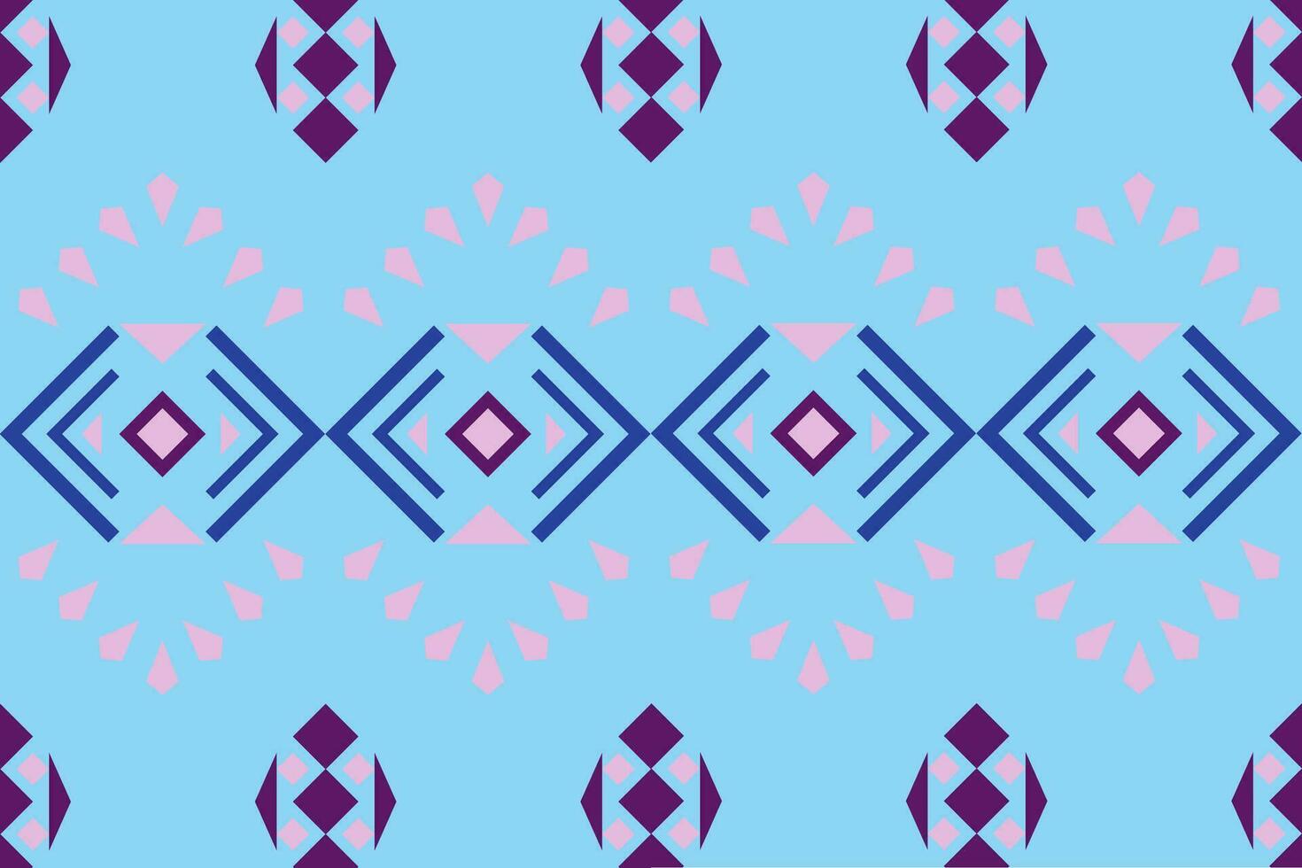 geometrisch ethnisch orientalisch Muster traditionell Design zum Stoff, Teppich, Kleidung, Textil, Batik.ethnisch abstrakt Ikat nahtlos Muster im Stammesstickerei Stil. vektor