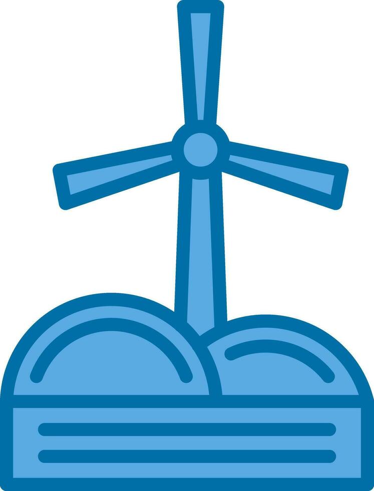 Windmühlen-Vektor-Icon-Design vektor