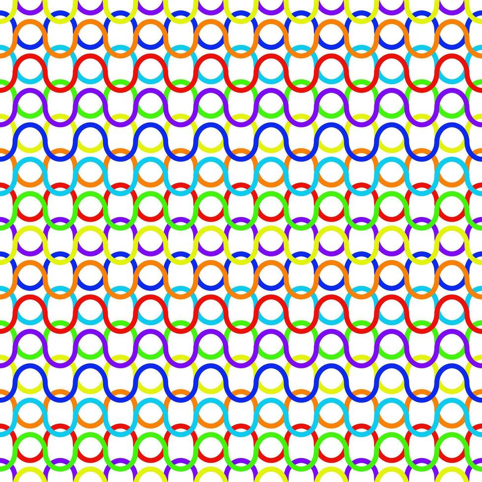 regnbåge bakgrund sömlös sågtandad Vinka linje tyg mönster färgrik vektor