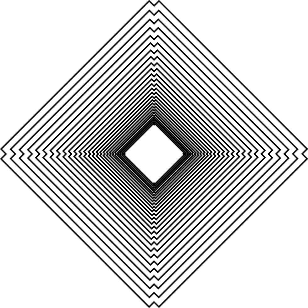 visuell von das optisch Illusion erstellt von Platz Linien Komposition, können verwenden zum Hintergrund, Dekoration, Hintergrund, Fliese, Teppich Muster, modern Motive, zeitgenössisch aufwendig, oder Grafik Design Element vektor