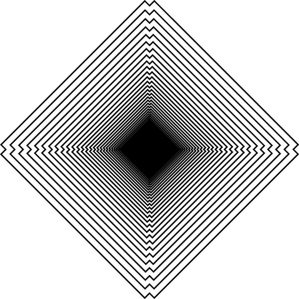 visuell av de optisk illusion skapas från fyrkant rader sammansättning, kan använda sig av för bakgrund, dekoration, tapet, bricka, matta mönster, modern motiv, samtida utsmyckad, eller grafisk design element vektor