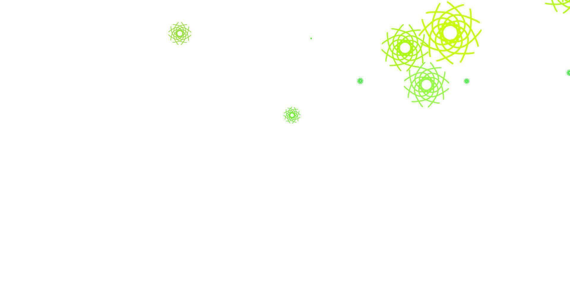 hellgrünes, gelbes Vektormuster mit abstrakten Formen. vektor