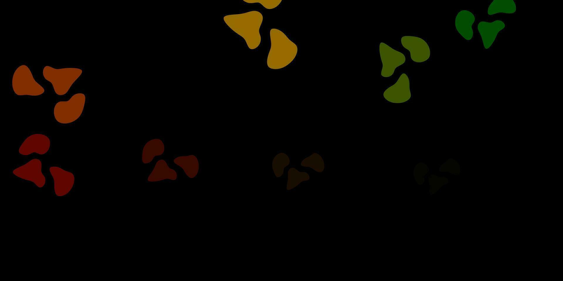 dunkelgrüne, gelbe Vektorschablone mit abstrakten Formen. vektor