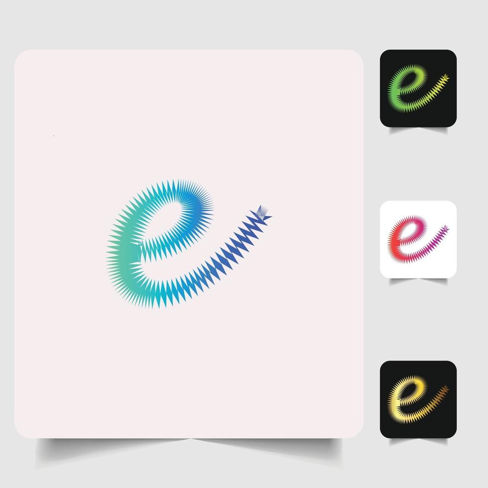 e brief logo professionelles abstraktes verlaufsdesign vektor